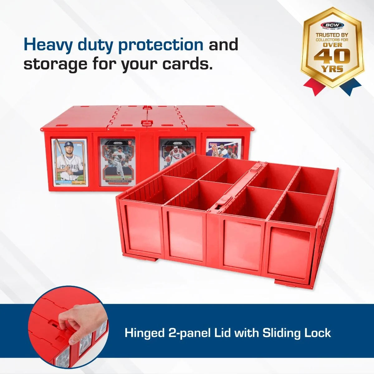 BCW - 3200 Count Card Bin - Red